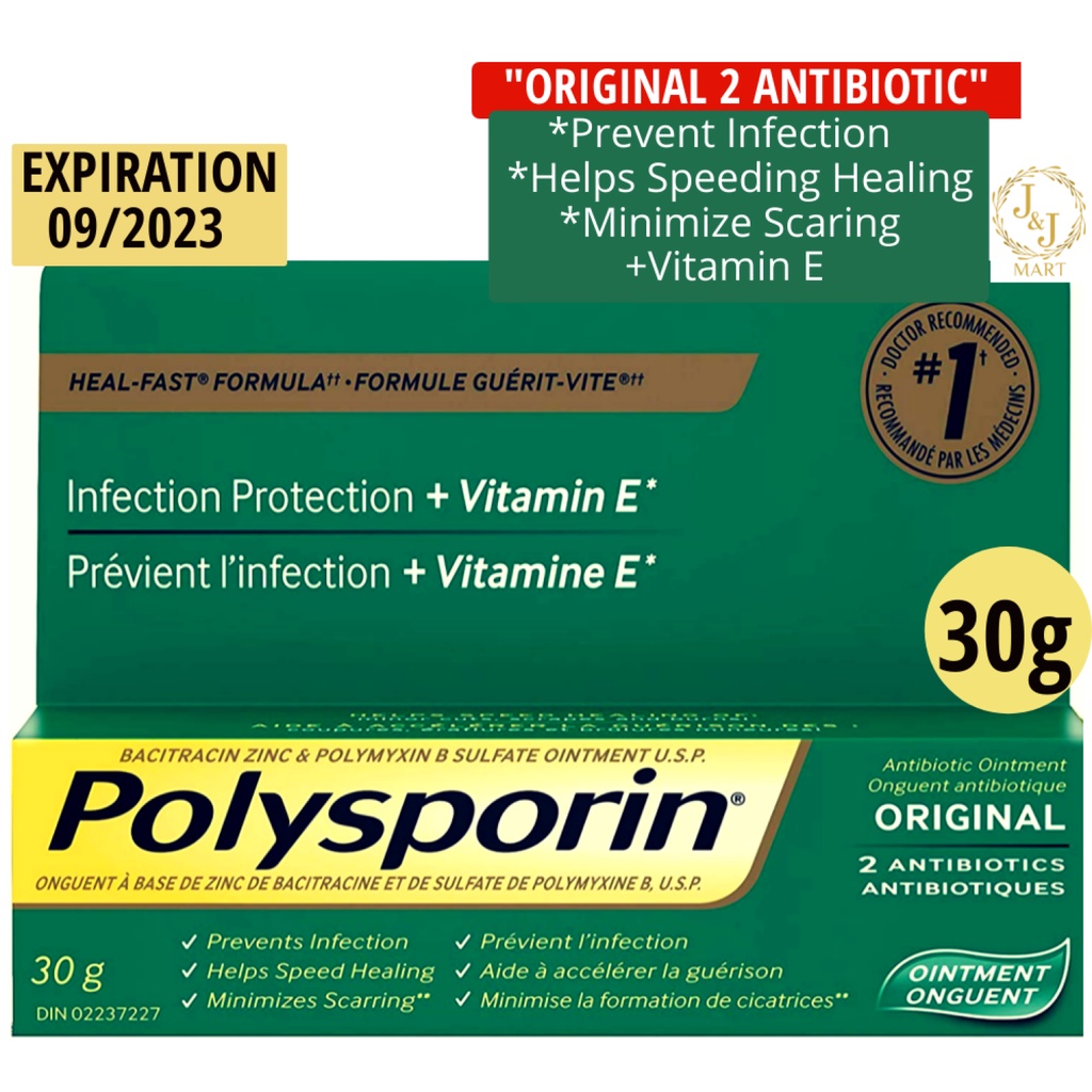 POLYSPORIN COMPLETE , TRIPLE , ORIGINAL ANTIBIOTIC OINTMENT 30g