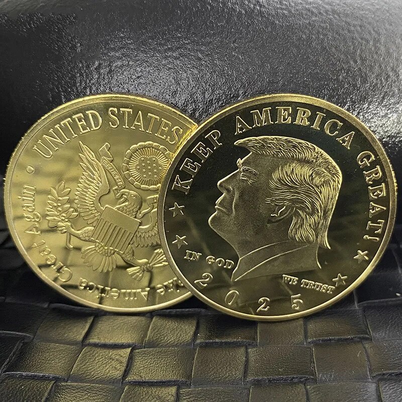 2024 2025 President Donald Trump Gold Coin Eagle Commemorative Medal In