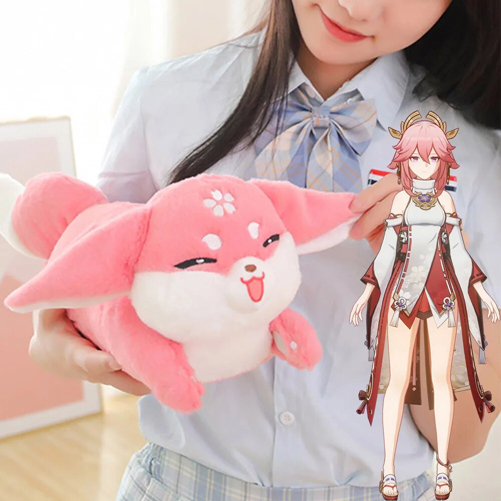 Genshin Impact Cosplay Plush Yae Miko Shogun Electro Animal Soft ...