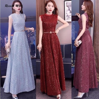 Recoal&Mall】 Fishtail formal dress women Evening Dinner Gown French  bridesmaid