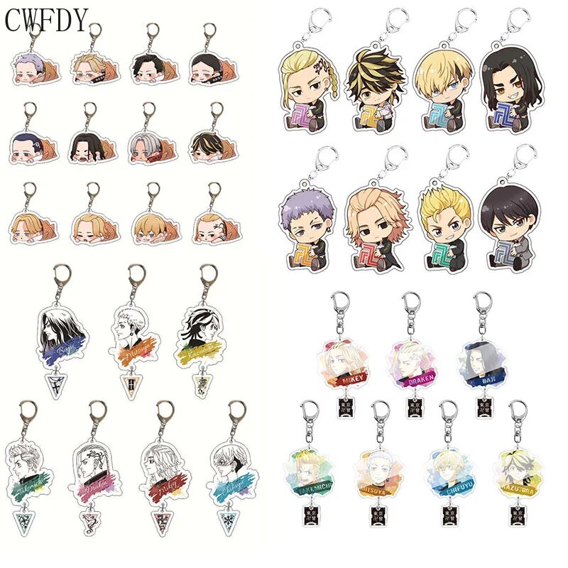 00z 6-12pcs Tokyo Revengers Keychain Manjiro Ken Takemichi Hinata ...