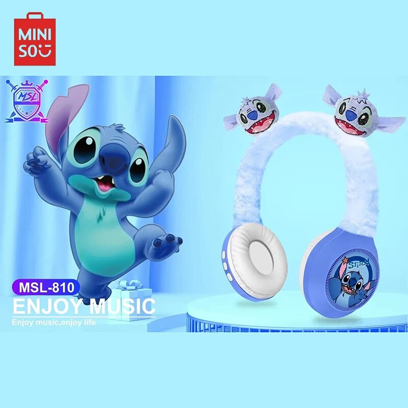 MINISO Cute Stitch Wireless Bluetooth Headphones MSL 810 HIFI