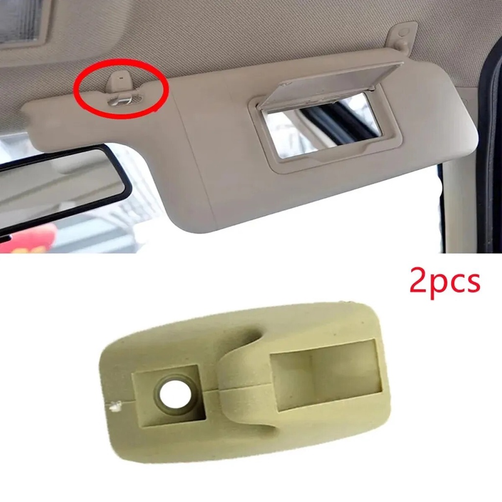 60g New 2PCS Grey Beige Sunvisor Hook Clip Bracket For VW Golf GTI 1 2