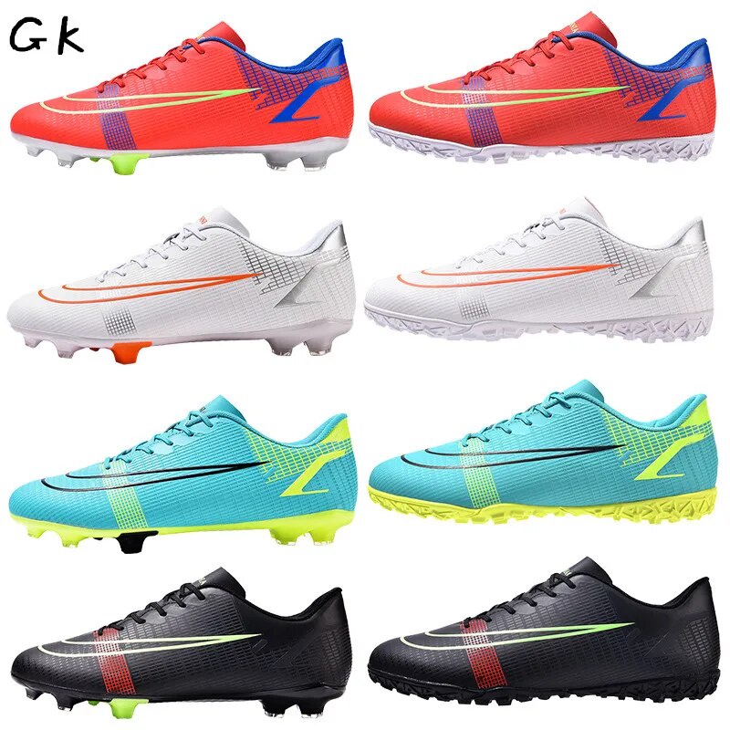 ☺Men Cleats Soccer Shoes Fashion High-Top Centipedes Football Boots ...