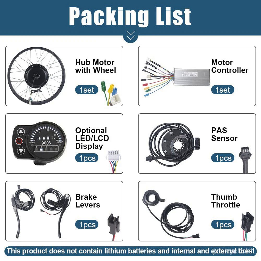 Fat Electric Bike Retrofit Kit 20 Inch eBIKE Brushless Hub Motor