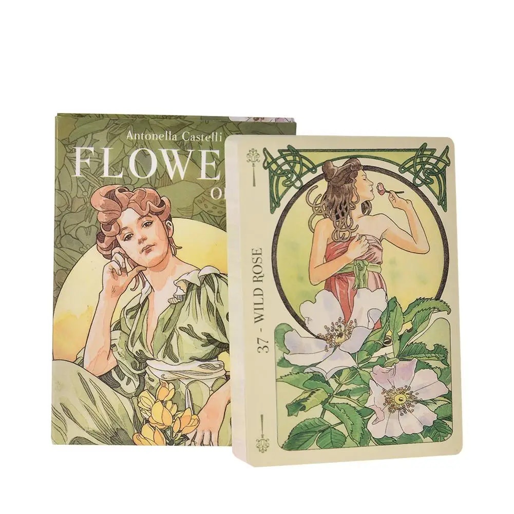 ☯New Flowers Oracle Tarot Cards PDF Guidebook Full English Tarot deck ...