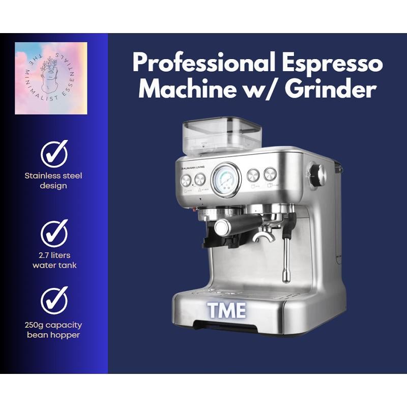 Baumann Living Professional Espresso Machine with Grinder Shopee