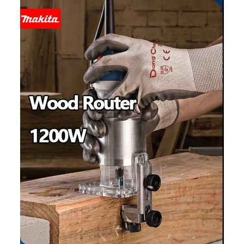 HOOK Tools Makita MT3709 Handheld Palm wood Router Electric Trimmer  Woodworking Tool Set for Wood