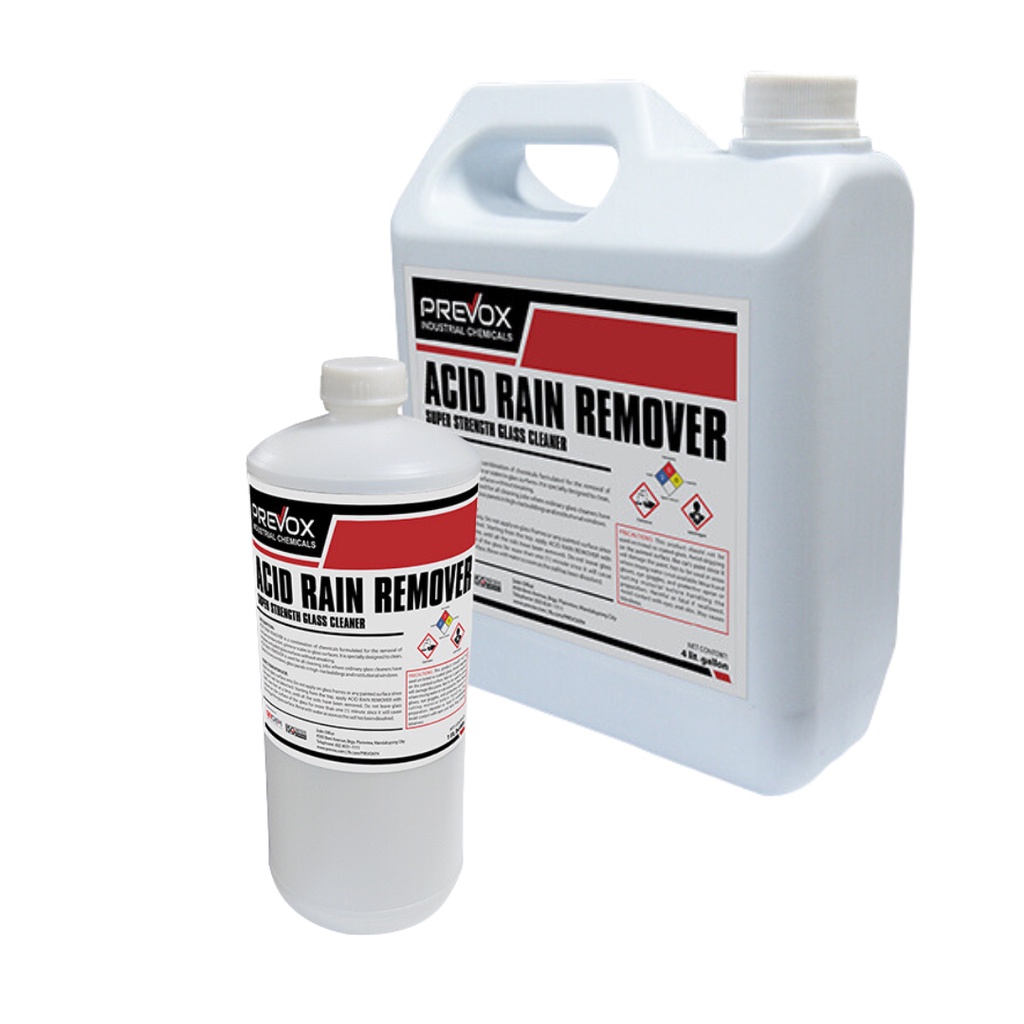 Prevox Acid Rain Remover 1 Gallon 1 Liter super strength glass cleaner