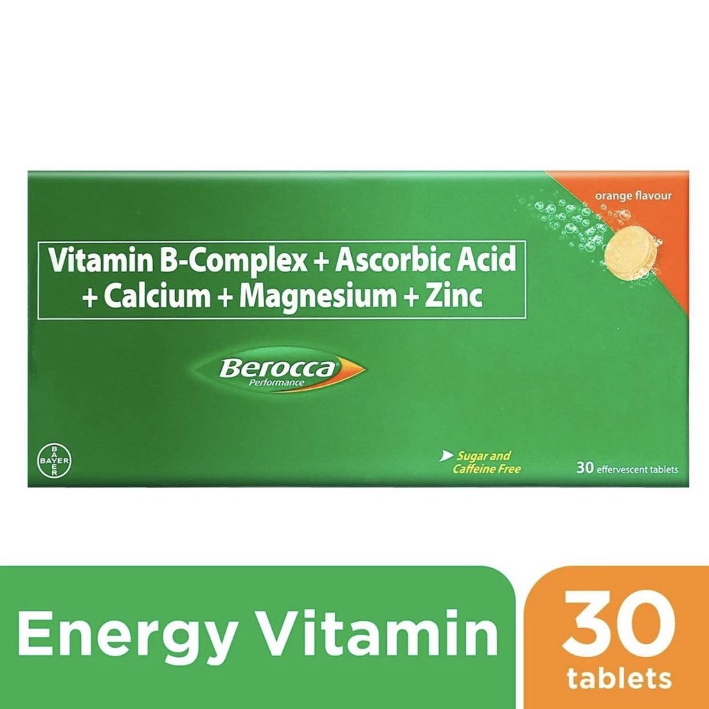 Berocca Multivitamins and Minerals Orange 30 Effervescent Tablets