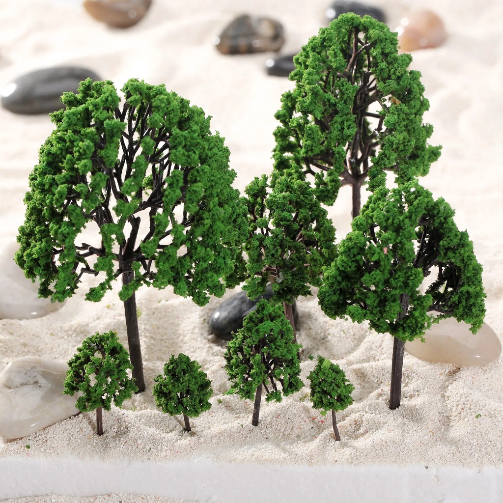 11pcs Assorted Model Tree Train PARK Railway Architecture Scenery ...
