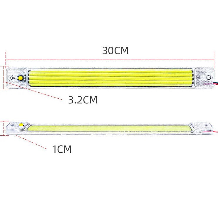 12V-80V 30cm 84 LED COB LED Interior Strip Bar Light Car Van Caravan ...