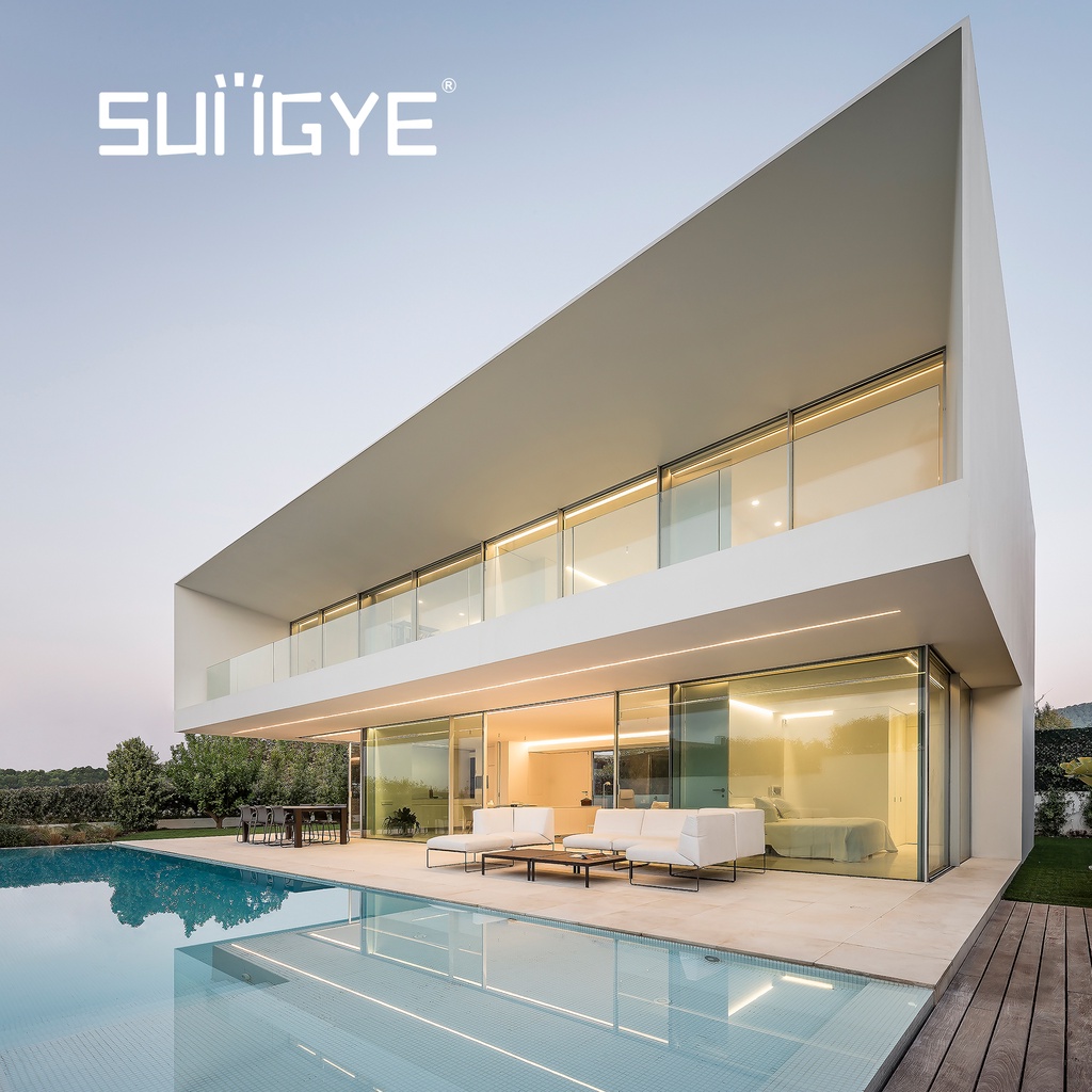 Glass deck railing system glass panels elevation extension frameless ...