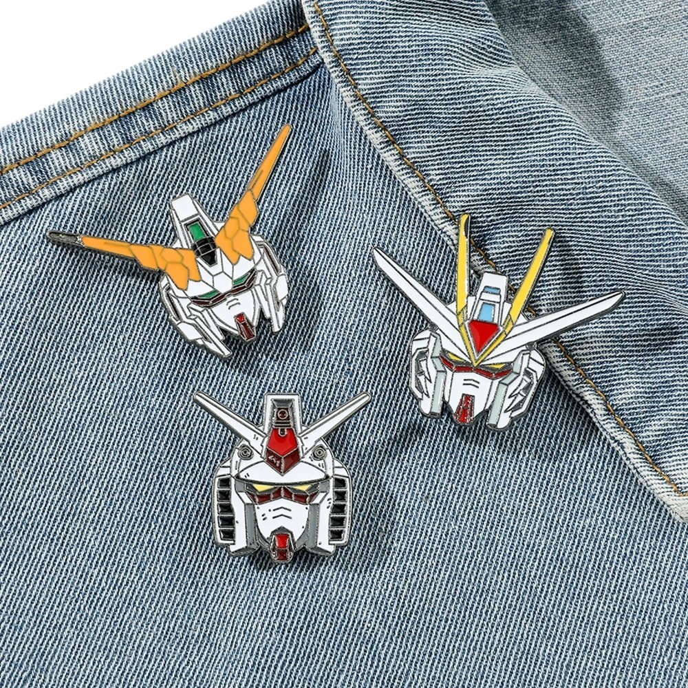 Mobile Suit GUNDAM Enamel Pins Cute Anime Figure Metal Badges for ...