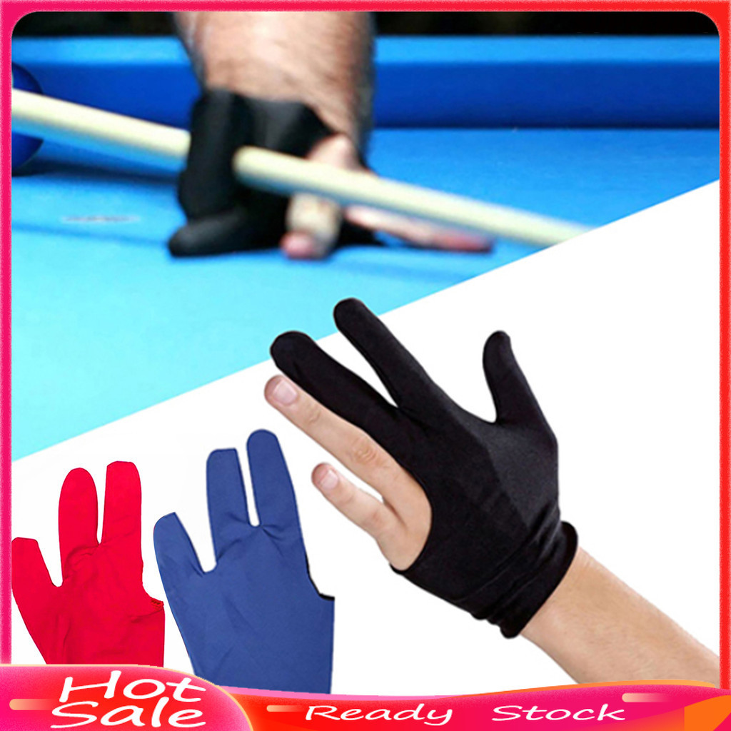 5pcs/lot Snooker Billiard Cue Glove Pool The Left Hand Open Three Finger Smoother Stroke Universial
