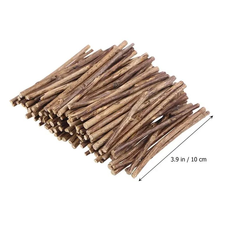 100pcs Natural Wooden Stick 10CM Long Wood Log Sticks For DIY Crafts ...
