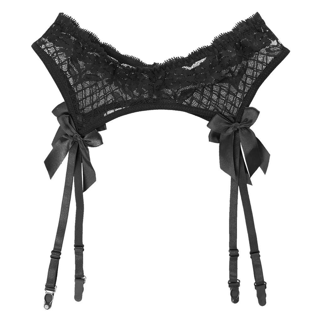 93i Sexy Mens Sheer Lace Suspenders Sexy Lingerie Garter Belt Stockings