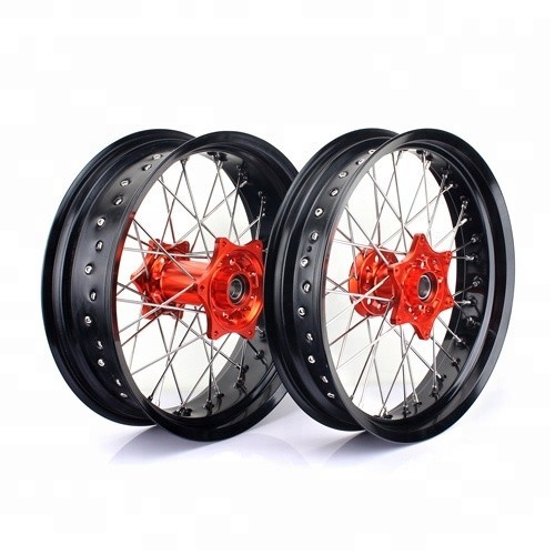 17 Inch Forge Motorcycle Spoke Wheel Rim Sets For Ktm Supermoto