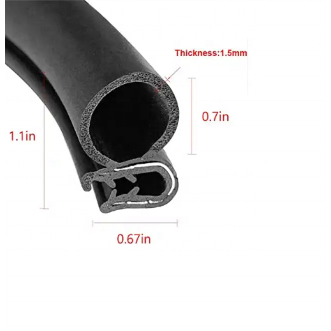 Extrusion rubber U-channel edge trim strip car door rubber EPDM seal ...