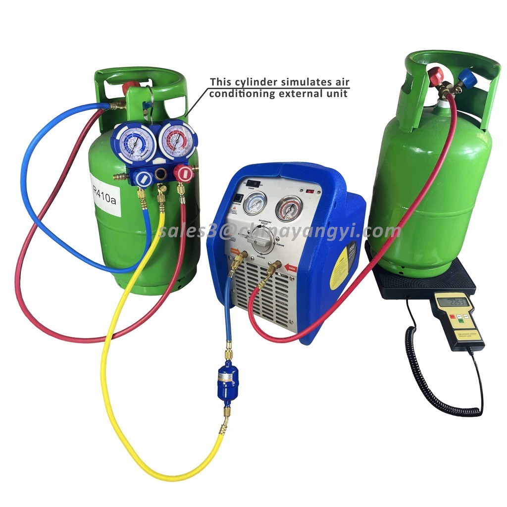 HVAC Dual Voltage Portable Refrigerant Recovery Machine with big ...