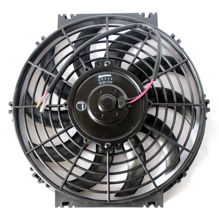 POKKA universal 10 inch 12V car auto AC cooling fan 24V Curved blade ...