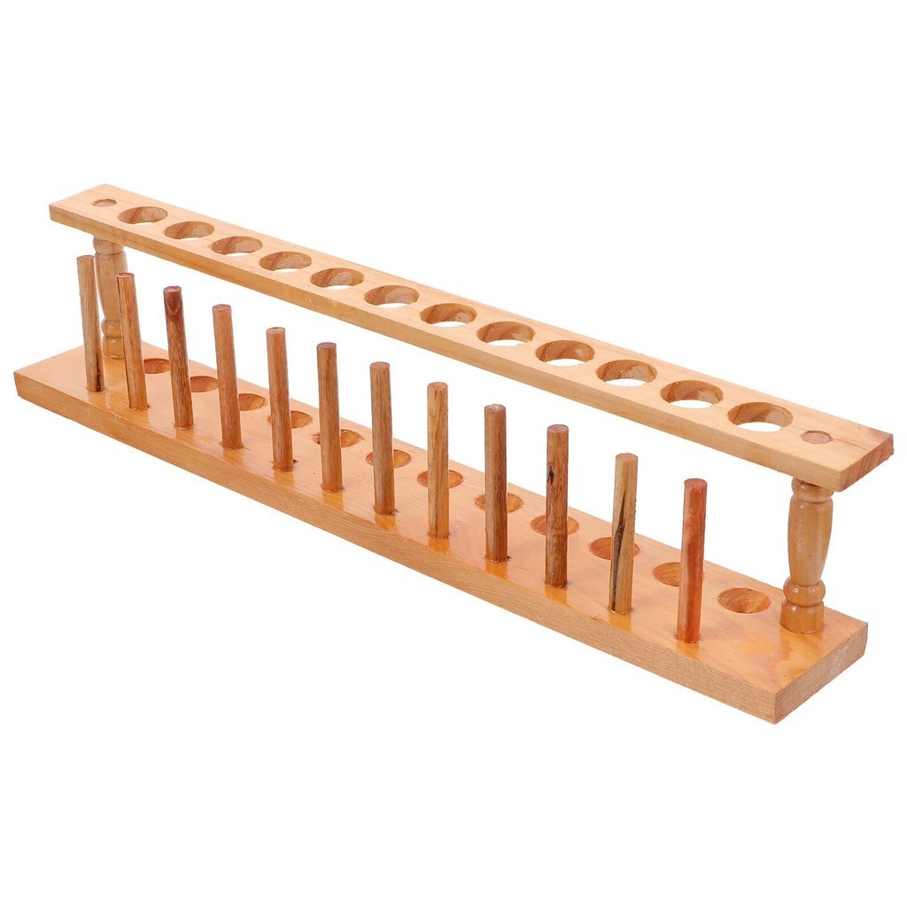 ☾Test Tube Rack Wood Holder Storage for Plant Stand Pipe Laboratory ...