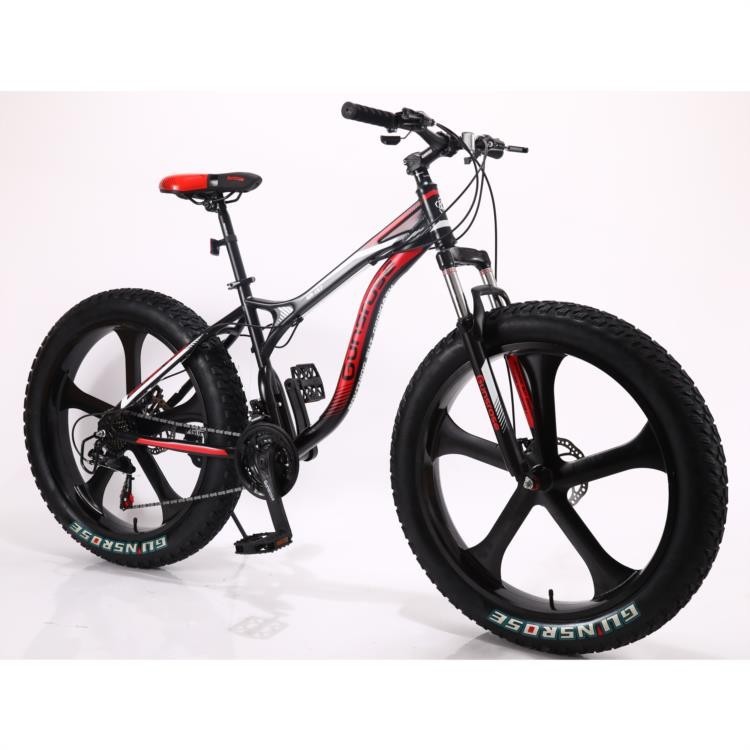 26 inch fat tire ebike e fat bike with Steel frame Snow bike beach e