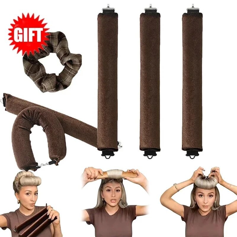 Heatless Curling Rod Heatless Hair Curls Headband High Resilience Satin ...