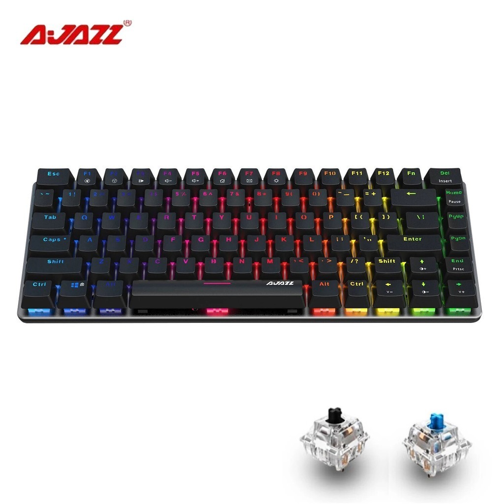 AJAZZ AK33 82 Keys Russian English Layout Mini Mechanical Gaming ...