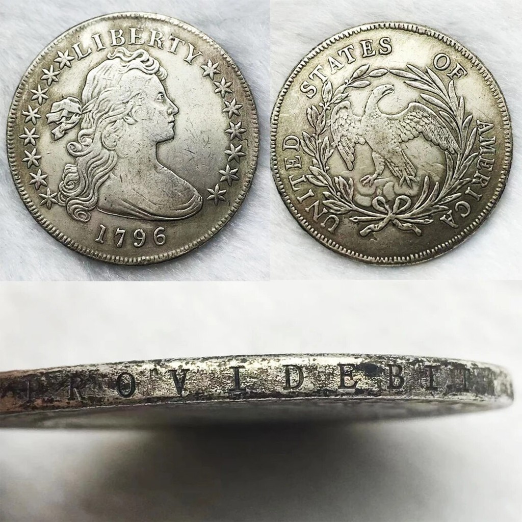 1796 USA Queen Liberty Morgan Original Gold Silver Coin Medal Album ...