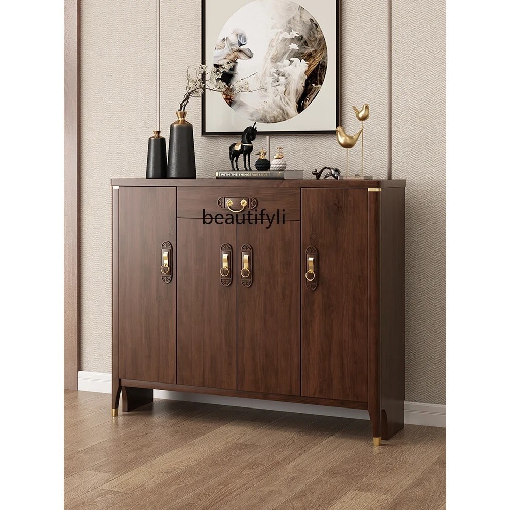 New Chinese Style Shoe Cabinet Home Doorway Solid Wood Bar Large ...