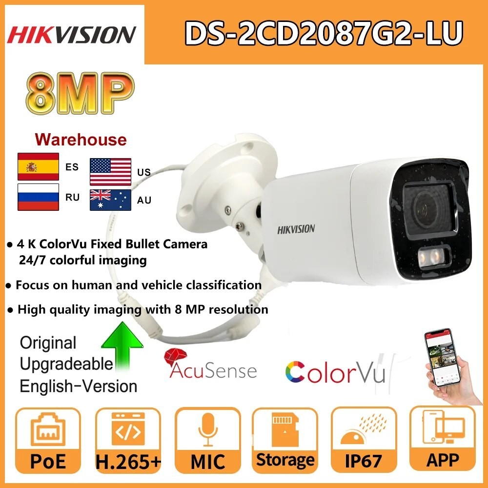 Hikvision Mp Ip Camera K Colorvu Bullet Colorful Imaging Full