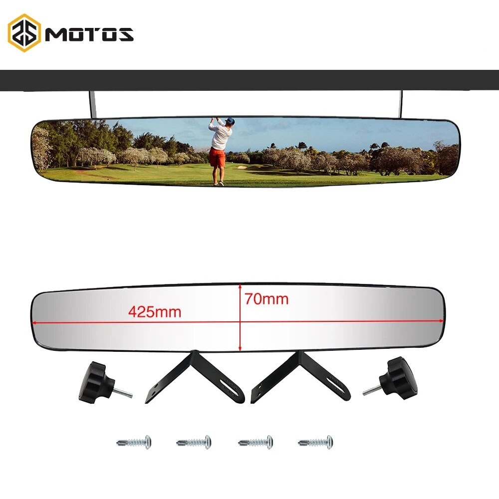 ☪ZS MOTOS UTV Rear View Convex Mirror Center Rearview Mirror For Golf