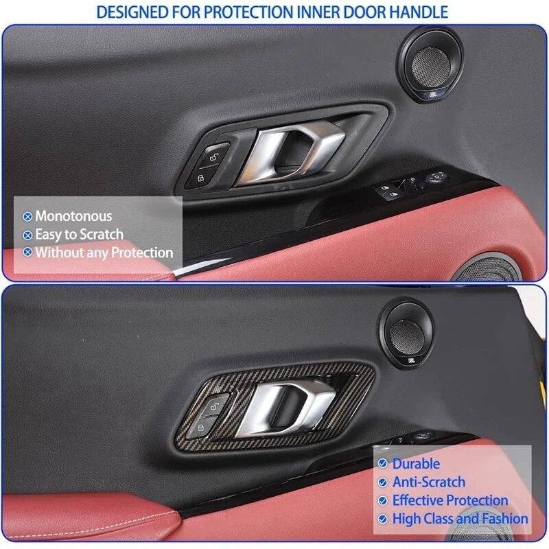 48z For Toyota Supra GR MK5 A90 2019-2022 Carbon Fiber Car Inner Door ...
