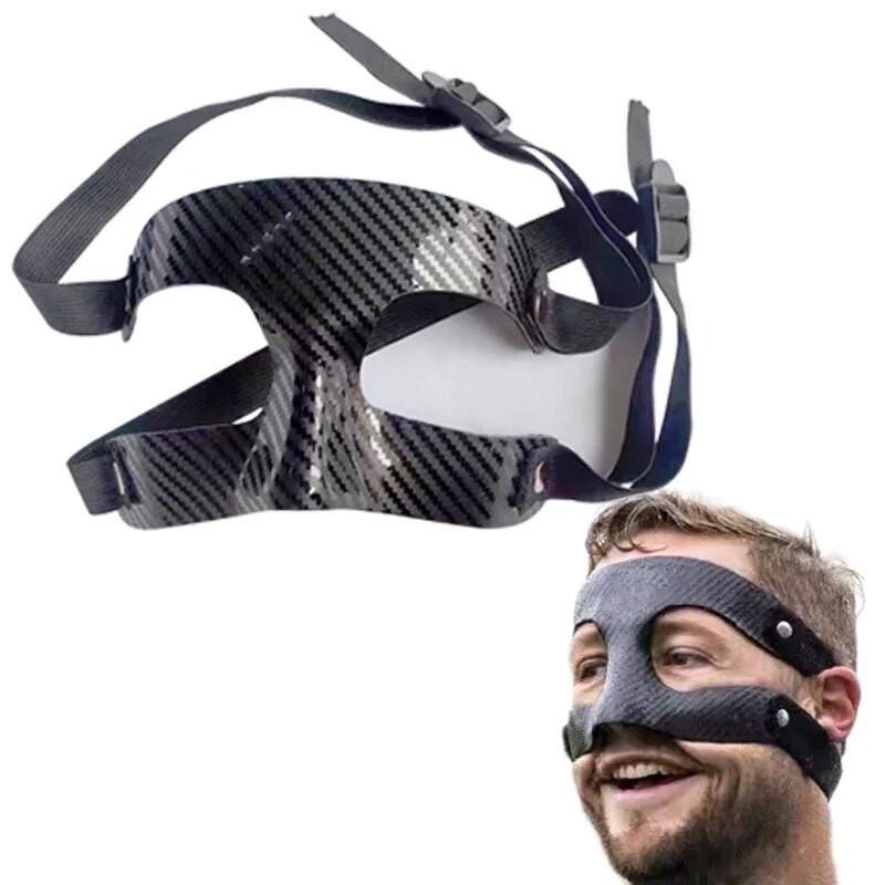 Half Face Sports Mask PVC Black Protector Nose Guards For Cycling ...