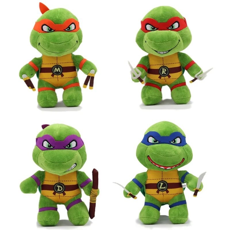 25cm Ninja Turtles Plush Dolls Anime Game TMNT Leo Raph Mike Don ...