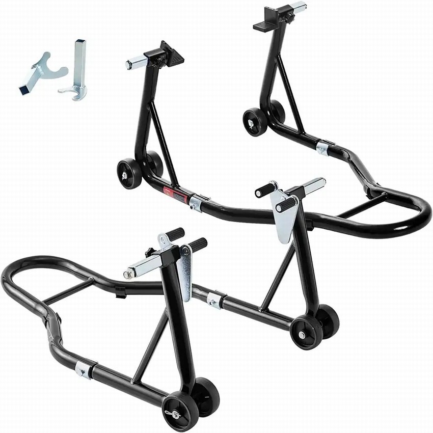 Motorcycle stand 850lbs sport bike front and rear wheel lift swingarm ...