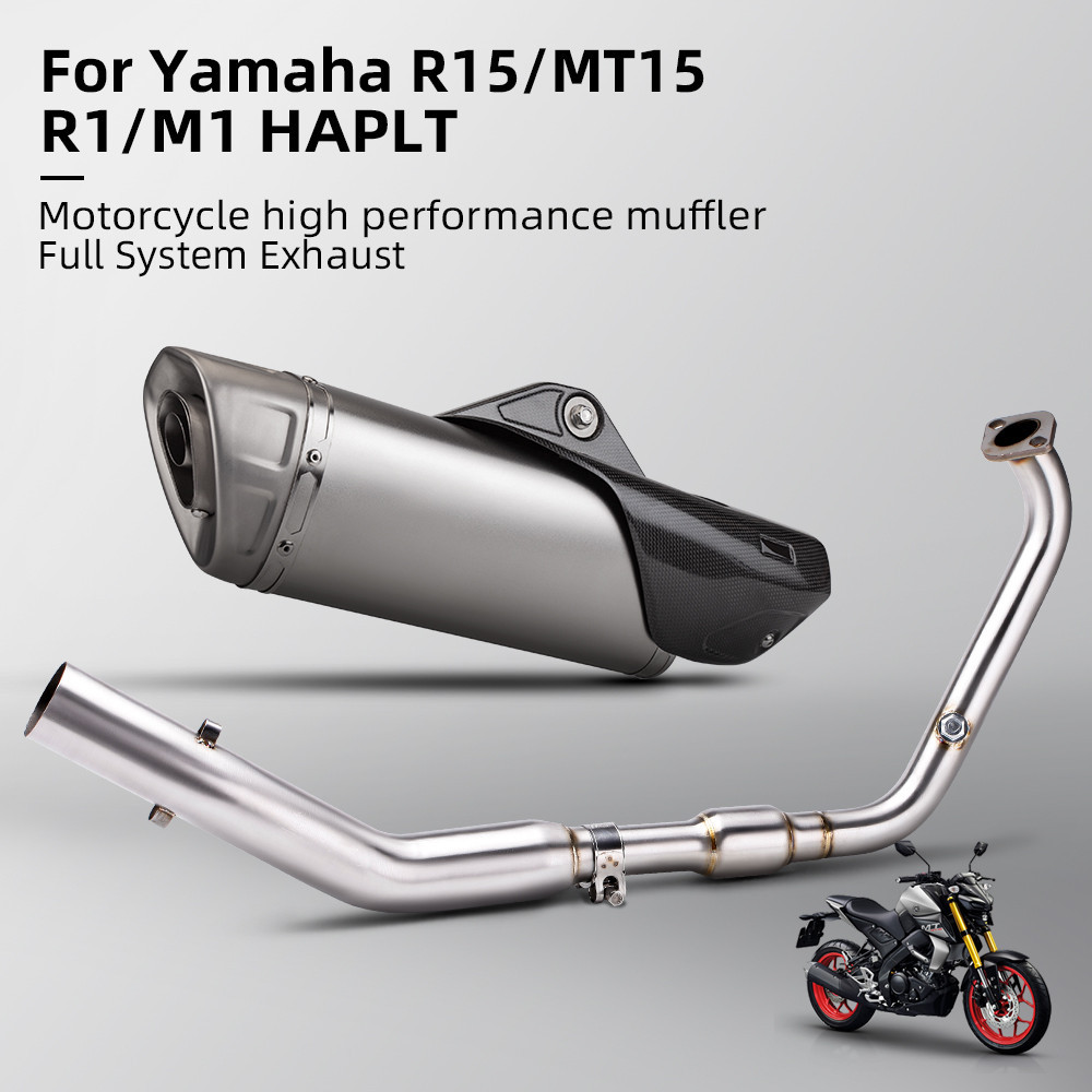 ♣M1 Full Systems Exhaust Motorcycle Front Pipe Modified Moto Slip on ...