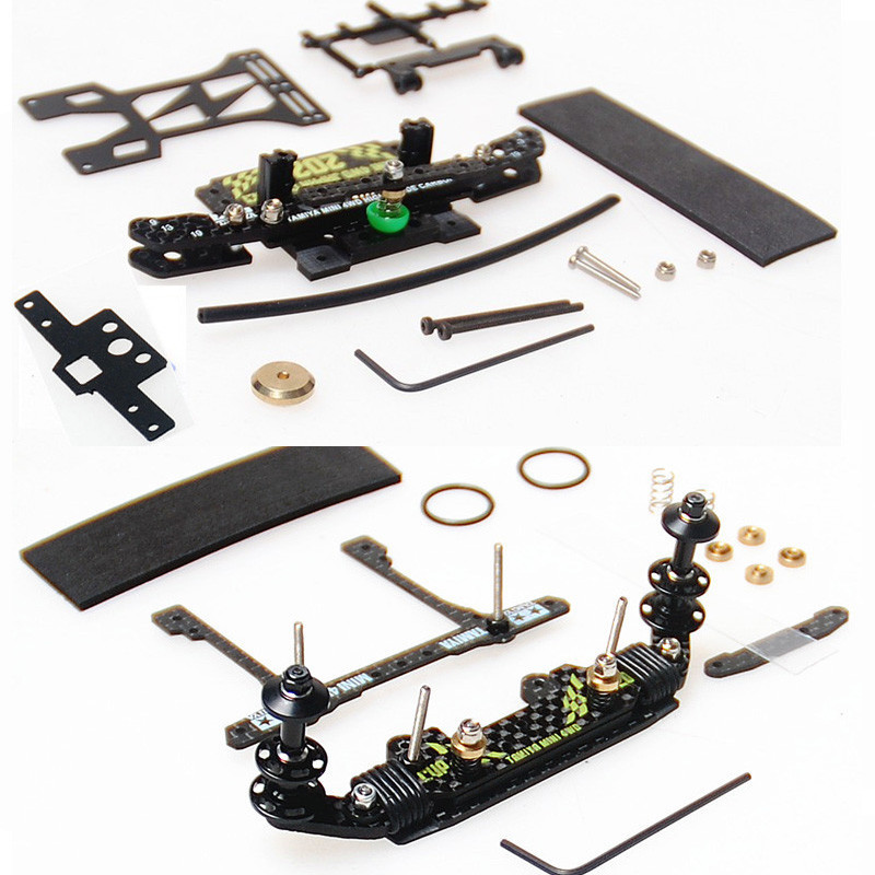 Homemade Tamiya Mini 4WD Carbon Fiber Kit FMA/MS/MSL Suspension Chassis ...