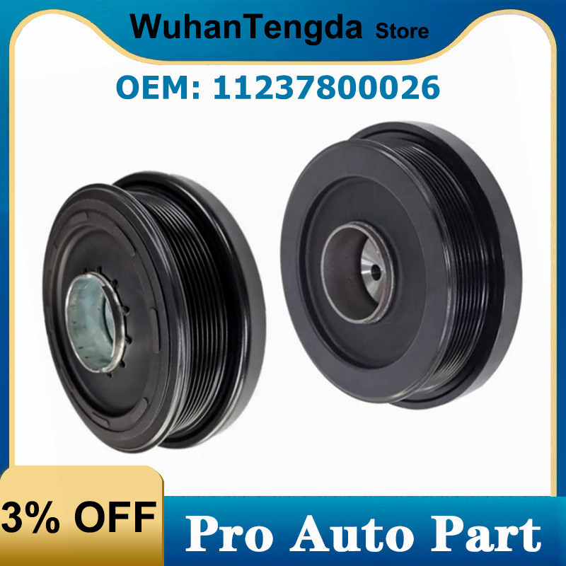 ☛11237800026 Car Old or New N57 Engine Tensioner Crankshaft Pulley for ...