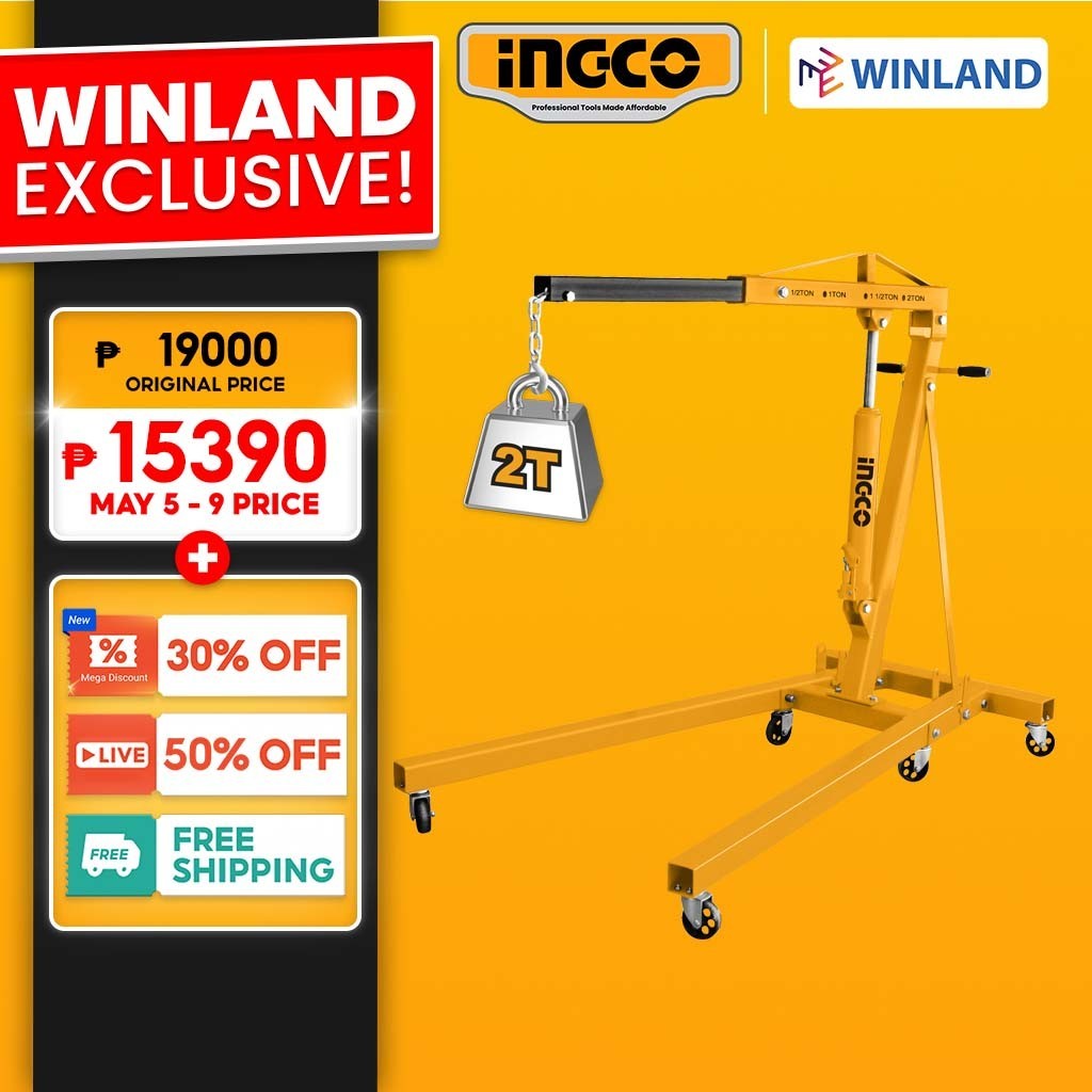 Ingco by Winland Engine Crane 2 tons for Hydraulic Part with 25-2000mm ...