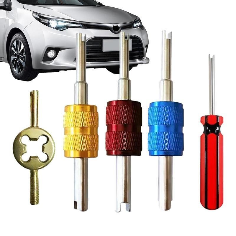 ♚Valve Core Removal Tool 5Pcs Valve Stem Puller Installer Tool Valve