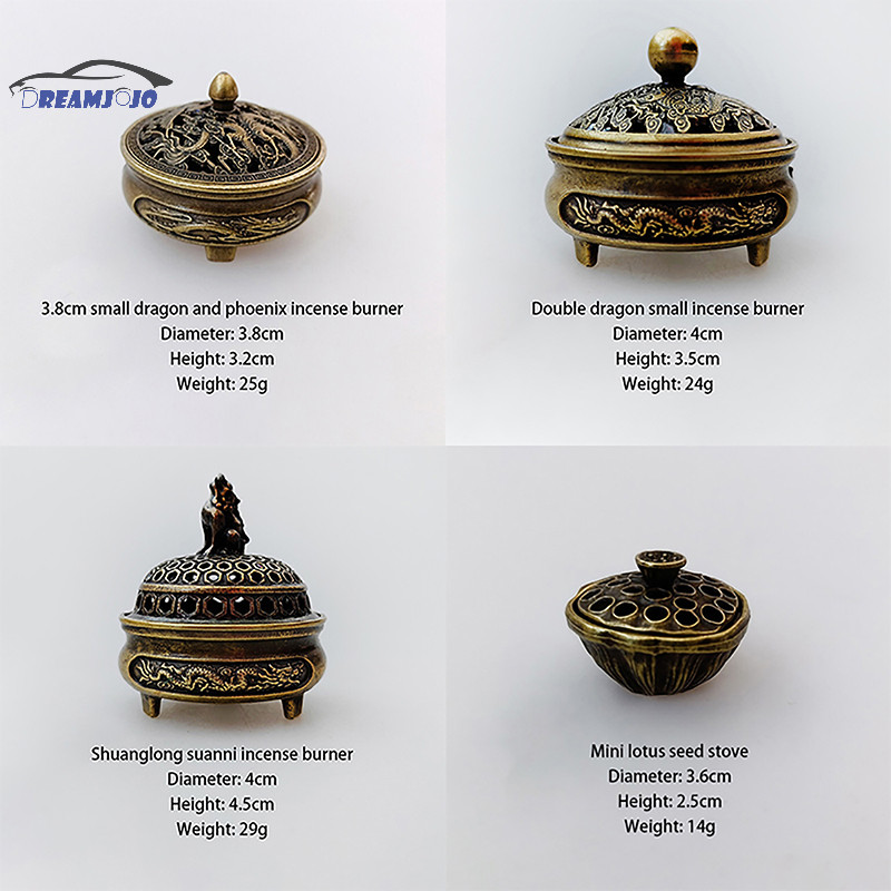 ♥Lotus Flower Incense Burner Buddhism Buddha Holder Brass Mini ...