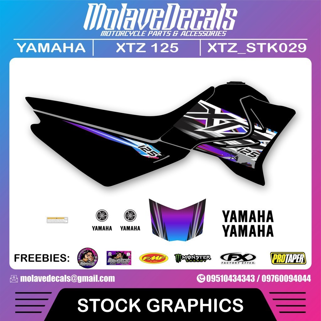 Yamaha XTZ 125 Semi Stock Decals CPM XTZ_STK029 | Shopee Philippines