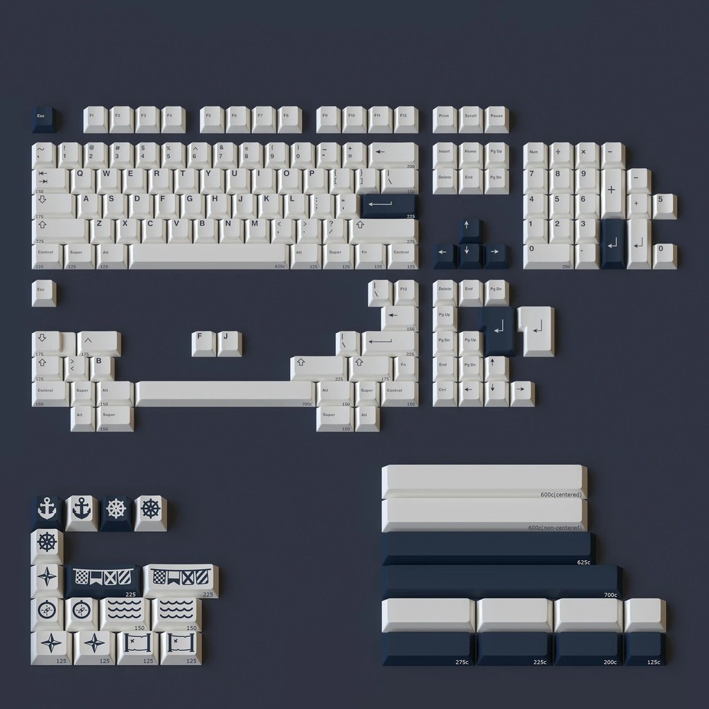 -[Extra] GMK Seafarer Cherry Profile Keycaps Fit MX Mechanical Keyboard ...