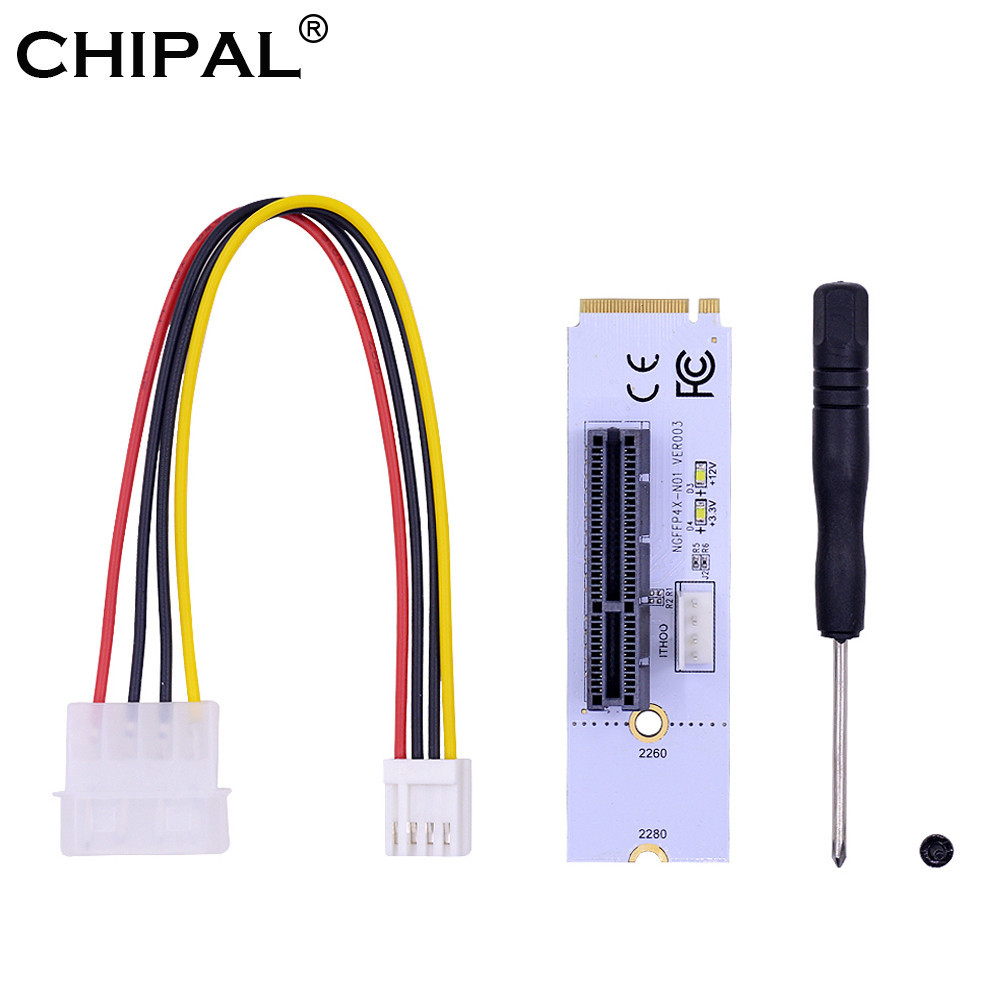 ☾CHIPAL NGFF M.2 to PCI-E 4X Riser Card M2 Key M to PCIe X4 Transfer ...