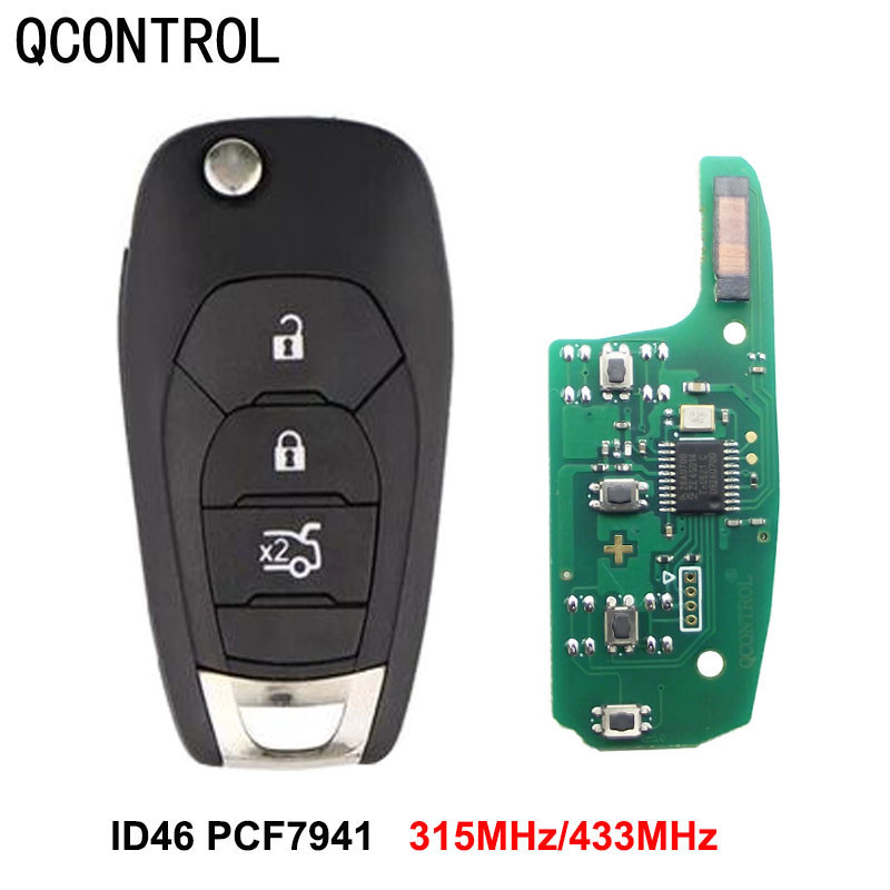 QCONTROL 3 Button Modified Folding Flip Remote Chip For Chevrolet Cruze ...