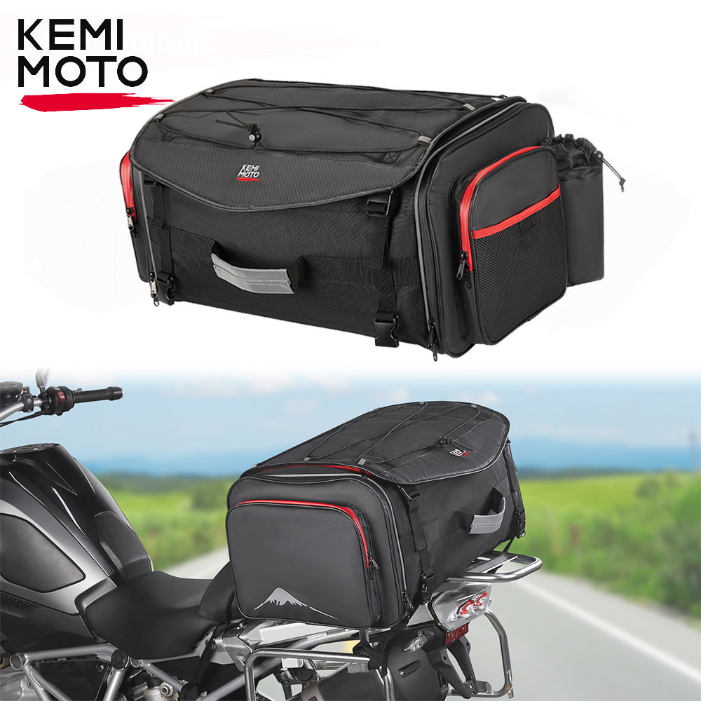 ♥KEMIMOTO Motorcycle Tail Bag Luggage Rack Universal Back Seat Bags For ...