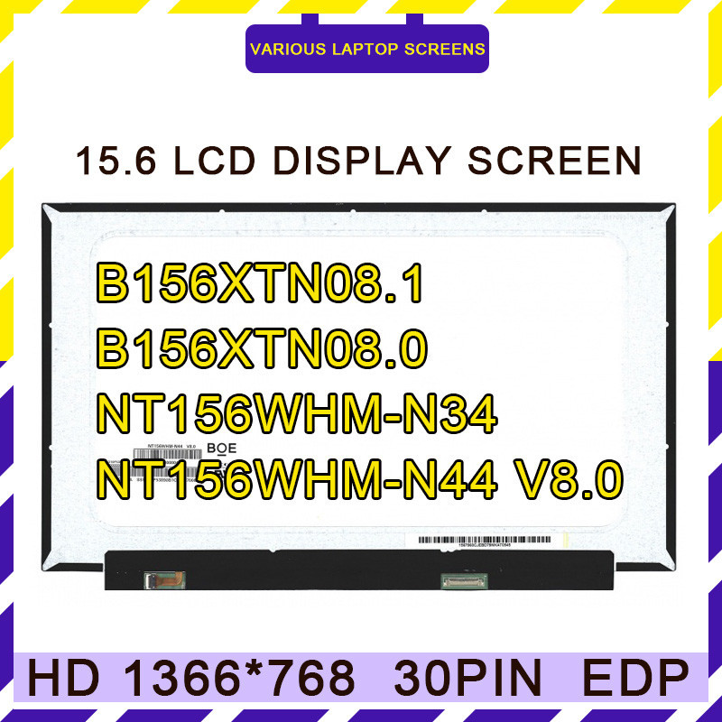 LCDBros Replacement Screen For NT156WHM-N44 V8.0 30 Pins HD