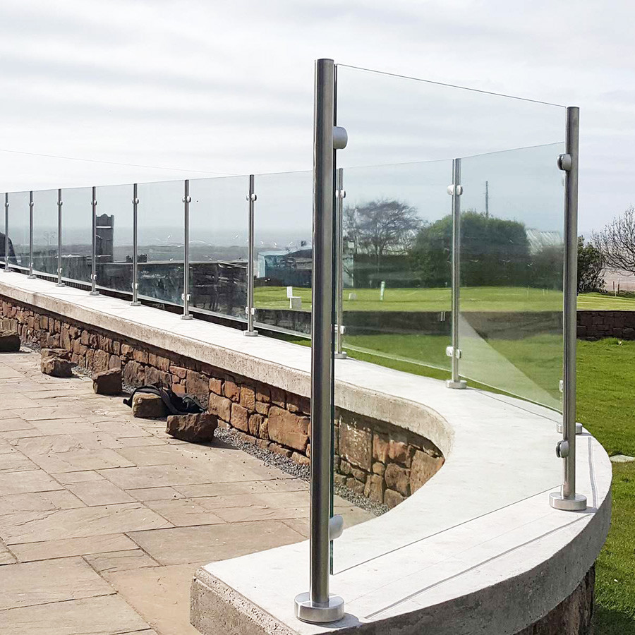 Outdoor Deck Glass Railing Systems Balcony Glass Balustrade Fixing with ...